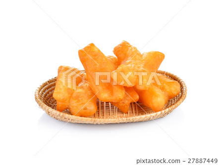 deep fried dough stick  on white background 27887449
