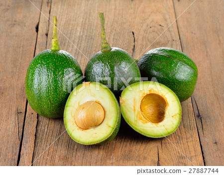 Avocado on wooden background. Avocado on wooden background. 27887744