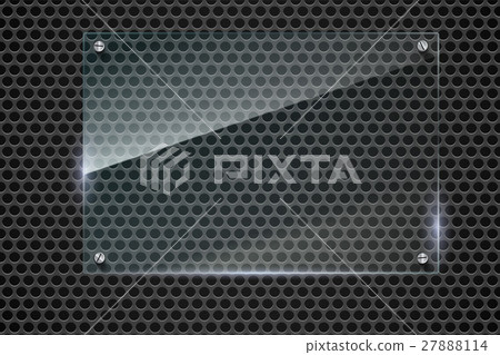 Elegant metallic mesh vector background with glass 27888114