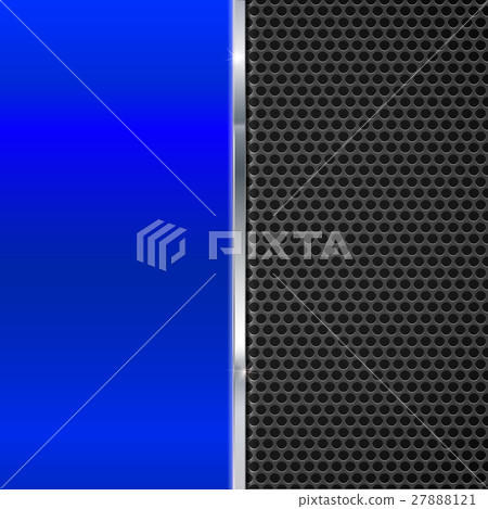 Background of polished red metal and black mesh 27888121