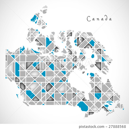 Canada Map crystal diamond style artwork 27888568