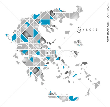 Greece Map crystal diamond style artwork Greece Map crystal diamond style artwork 27888576