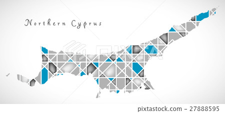 Northern Cyprus Map crystal diamond style artwork Northern Cyprus Map crystal diamond style artwork 27888595