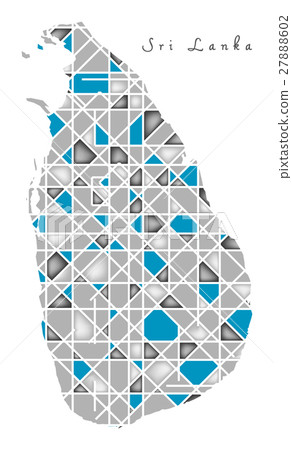 Sri Lanka Map crystal diamond style artwork Sri Lanka Map crystal diamond style artwork 27888602