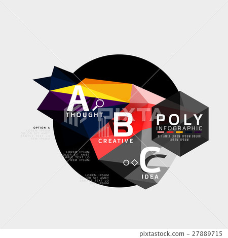 Vector low poly abstract infographics 27889715