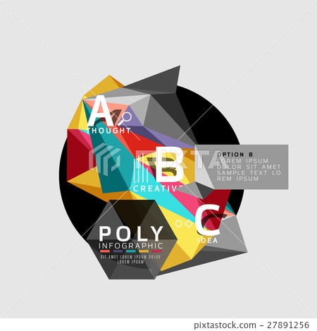 Vector low poly abstract infographics Vector low poly abstract infographics 27891256