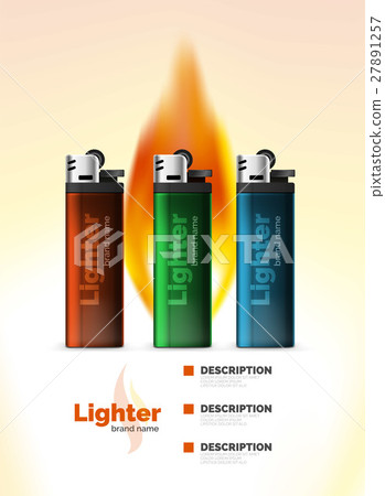 Vector lighter ad template with orange blaze Vector lighter ad template with orange blaze 27891257
