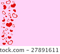 Valentine's Day with red hearts on a pink 27891611