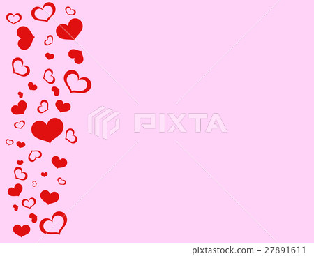 Valentine's Day with red hearts on a pink Valentine's Day with red hearts on a pink 27891611