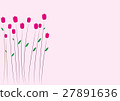 Purple many long flowers on pink background 27891636
