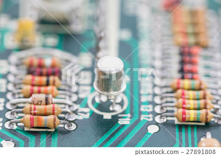 Close up electronic circuit board 27891808