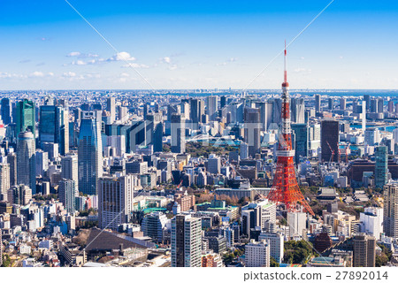 東京城市景觀Aozora和東京鐵塔 27892014