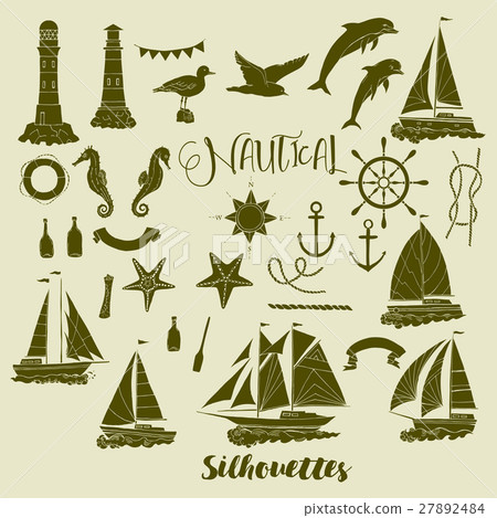 Nautical background with ships Nautical background with ships 27892484