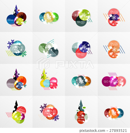 Collection of Christmas Sale Stickers, Labels and Collection of Christmas Sale Stickers, Labels and 27893521