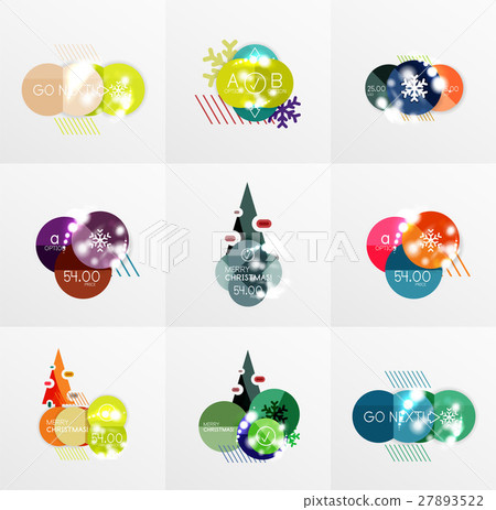 Collection of Christmas Sale Stickers, Labels and Collection of Christmas Sale Stickers, Labels and 27893522