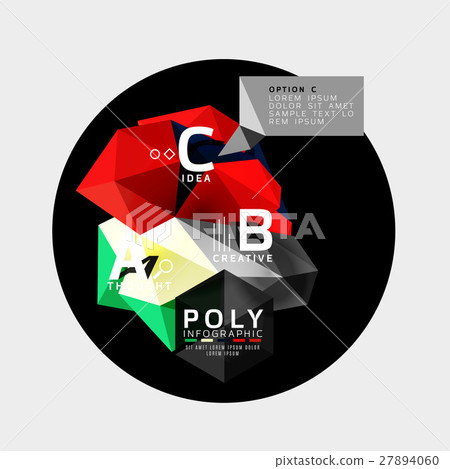 Abstract polygonal infographics - Stock Illustration [27894060] - PIXTA