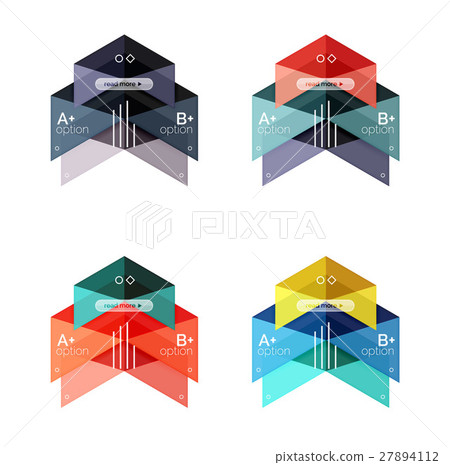 Set of color abstract arrow option infographic 27894112
