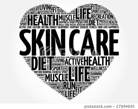 Skin care heart word cloud 27894695
