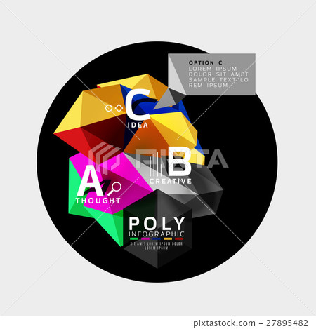 Abstract polygonal infographics - Stock Illustration [27895482] - PIXTA
