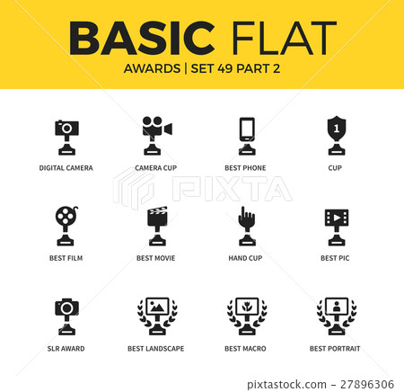Basic set of video Awards icons 27896306