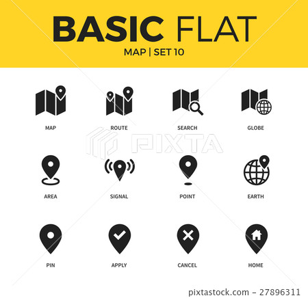 Basic set of map icons 27896311