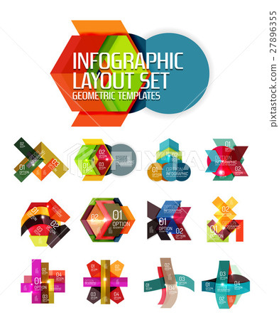 Abstract background, geometric infographic option 27896355