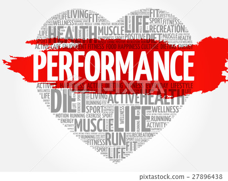 PERFORMANCE heart word cloud PERFORMANCE heart word cloud 27896438