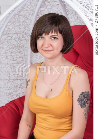 Woman portrait with tattoo Woman portrait with tattoo 27896713