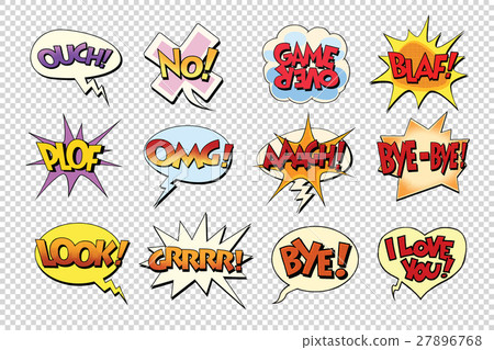 set comic book bubble stickers set comic book bubble stickers 27896768
