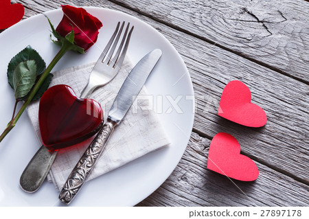 Romantic dinner concept. Valentine day or proposal Romantic dinner concept. Valentine day or proposal 27897178