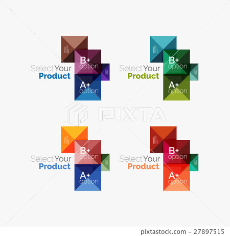 Set of square abstract backgrounds or infographics - Stock Illustration ...