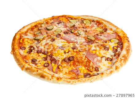 Fragment of delicious classic italian pizza Fragment of delicious classic italian pizza 27897965