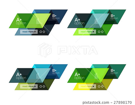 Set of vector triangle geometric infographic Set of vector triangle geometric infographic 27898170