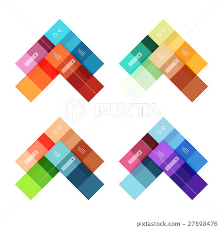 Colorful stripes infographic templates set Colorful stripes infographic templates set 27898476
