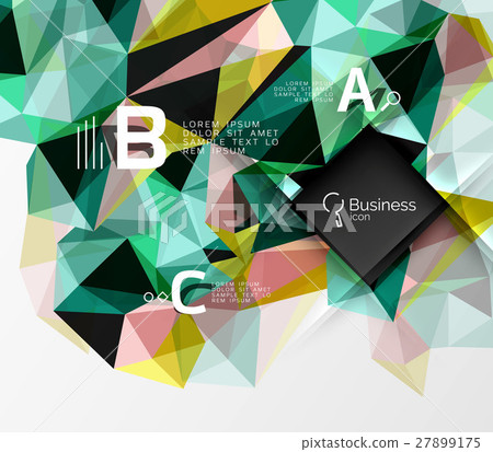 Polygonal triangle abstract background with - Stock Illustration ...