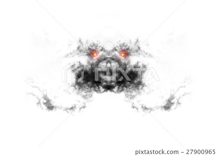 Textured Smoke,Abstract black,isolated on white  27900965