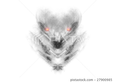 Textured Smoke,Abstract black,isolated on white  27900985