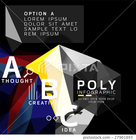 Abstract polygonal infographics - Stock Illustration [27901893] - PIXTA