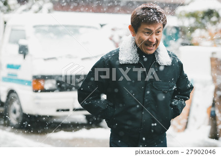 工人 勞動者 積雪 27902046