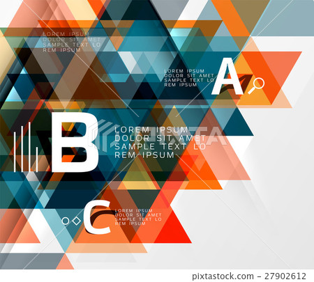 Triangle polygonal abstract background - Stock Illustration [27902612 ...
