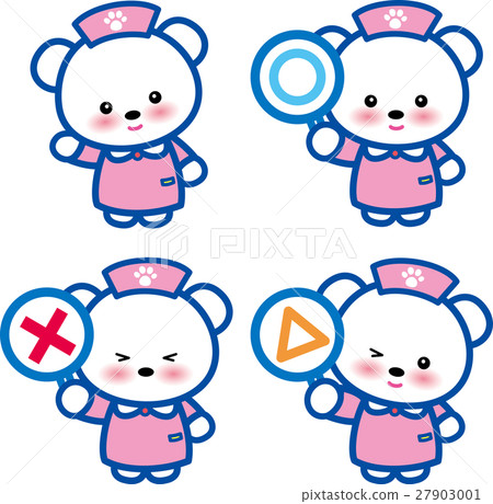 Animal nurse pink cute animal nurse Mr. bear san x △ footprint 27903001