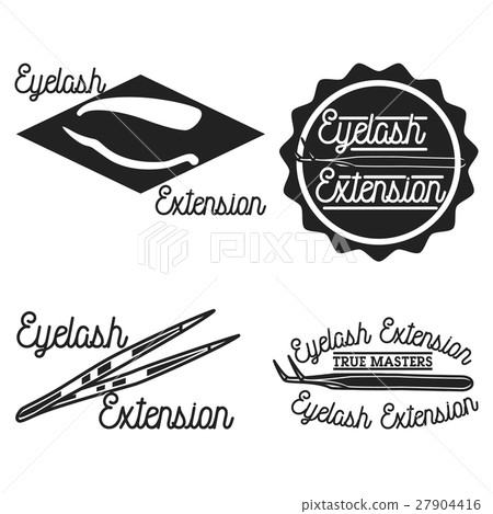 Vintage eyelash extension emblems 27904416