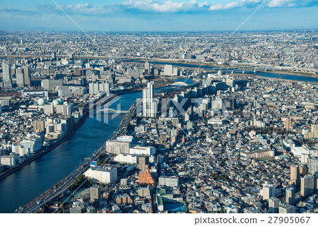 在東京市中心的景觀 在東京市中心的景觀 27905067