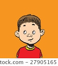 Portrait of a boy isolate illustration 27905165