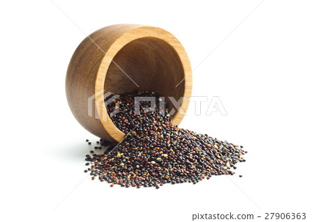 Black quinoa seeds. Black quinoa seeds. 27906363