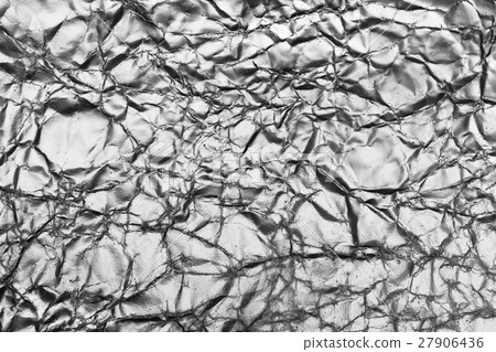 Silver background, shiny creased paper Silver background, shiny creased paper 27906436