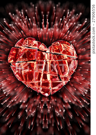 Brilliant ruby on black background. Red Crystal. 27906556