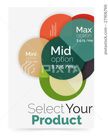 Transparent paper circles with option text Transparent paper circles with option text 27906766