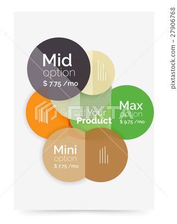 Transparent paper circles with option text Transparent paper circles with option text 27906768