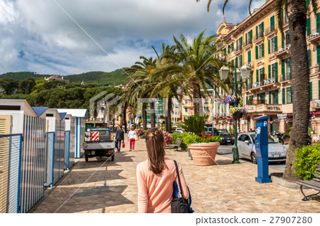 Woman at Santa Margherita Ligure town in Italy 27907280